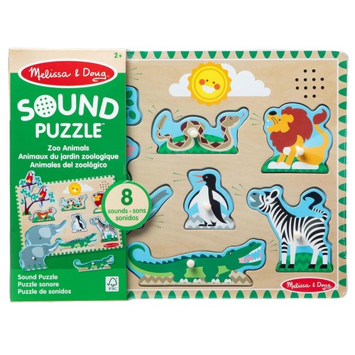 Zoo animals sound - puzzle, kids