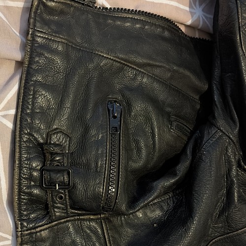 Wolf leather jacket - leather,