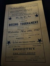 VINTAGE BOXING PROGRAMME RAFA