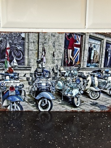 Mod scene metal wall sign - mod,
