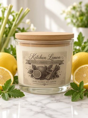 16oz kitchen lemon wick soy - 16oz,