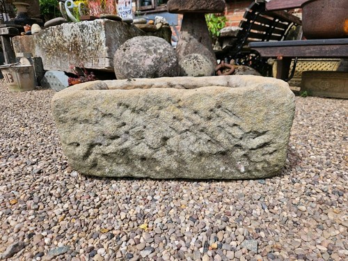 Antique stone trough hand - stone,