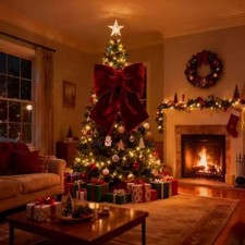 Large Velvet Bowknot Christmas