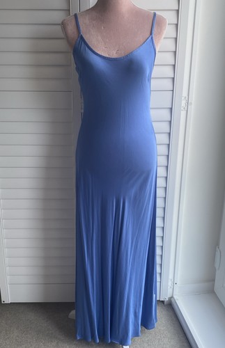 Ghost blue satin bias cut - satin, long