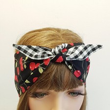 Cotton hairband, rockabilly headband, hair wrap, hair scarf, head scarf, bandana