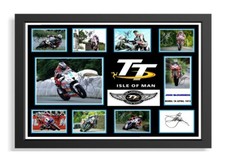 466 john mcguinness isle of man tt signed a4 photograph framed unframed reprint,
