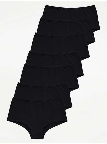 Black short cut knickers - black,