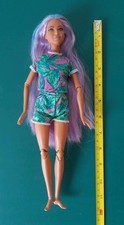 Barbie Fully Articulated Doll With Purple Blue Hair - Mattel - 28cm Tall