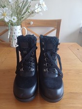 FitFlop Womens Mukluk III Ankle Boots All Black, Size UK 3, EU 36, New 