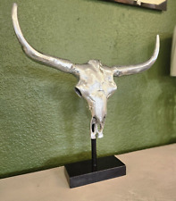 Cow Skull & stand Polished