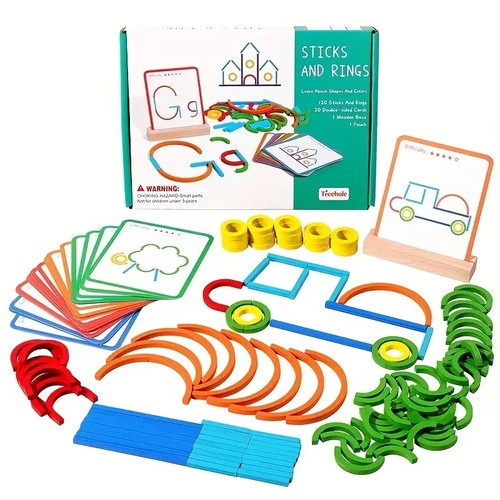 Mixed educational wooden toys - wooden,