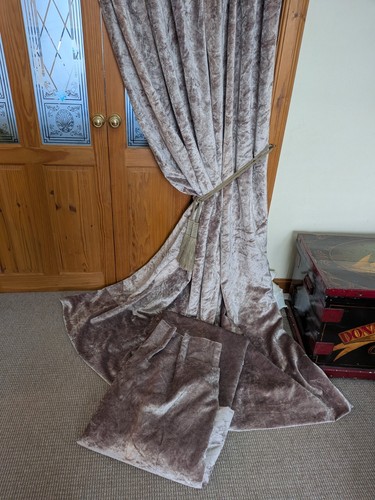 Huge vintage velvet curtains - vintage,