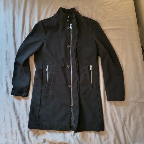Zara man black coat - man,
