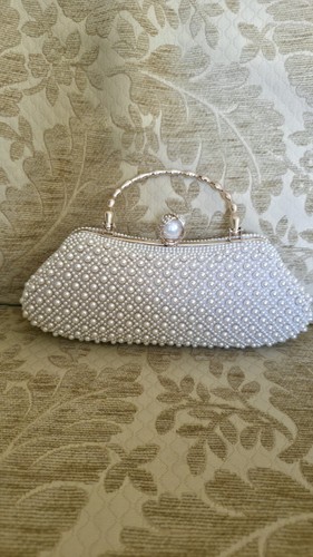 Couture pearl clutch bag - pearl,