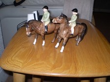 Beswick Girl on Pony model No 1499 brown Gloss Pony. mint condition.