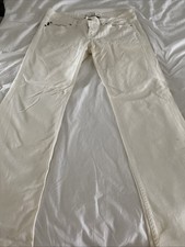 Ladies White Earl Jeans Super low Boot Size 31 /12
