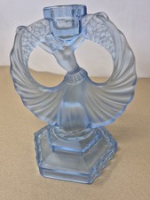 Vintage Art Deco Blue Glass