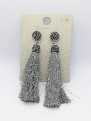 Next grey tassel earrings - grey,