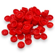 Dome Screw Cover Caps Red Two