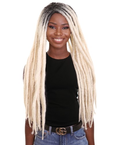Blonde dreadlock wig - blonde, long