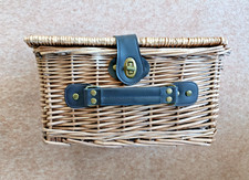 Brown Empty Wicker Picnic Gift Hamper  32cm w.26cm d,18cm h