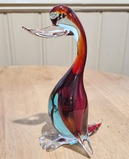 Pretty Murano Art Glass Duck