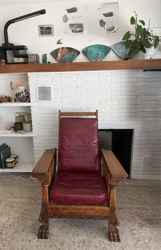 Antique oak morris chair - morris,