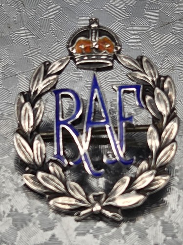 Vintage raf silver enamel - raf,