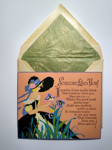Vintage art deco valentine - art,