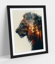 COOL LION FOREST SILHOUETTE