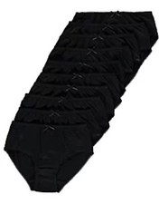  GIRLS UNDERWEAR BRIEFS KNICKERS 10 PACKS COTTON AGE 4 -16 YEARS 