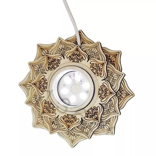 Lotus flower wooden - 3d,