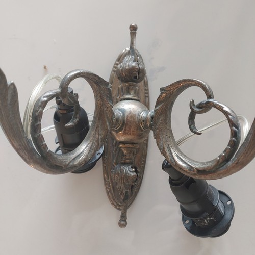 Pair brass vintage candle - vintage, wall