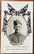 RPPC ROYAL SUSSEX REGIMENT SERVICEMAN 133rd INFANTRY BRIGADE CAMP WANNOCK 1939