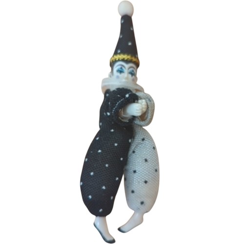 Porcelain harlequin jester - porcelain,