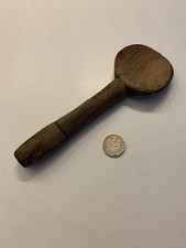 Small Vintage French Wooden Butter Spoon