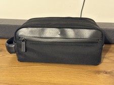 Montblanc Leather And Canvas Washbag Toiletry Bag