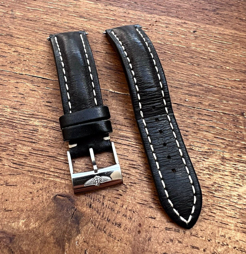 Genuine breitling black calf - breitling,
