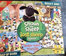 Shaun The Sheep Double-Sided Jigsaw Puzzle 1000 Pieces, Cheatwell Games Aardman