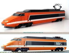 Lima Vintage Railway Carriage Motorized With Engine + Lights Tgv Orange SNCF N
