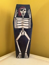 Wooden skeleton coffin