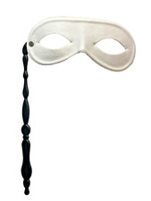 Plain White MASQUERADE MASK ON