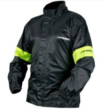 ARMR MOTO waterproof over jacket, Med (44" chest), black/hi-vis yellow NWOT 