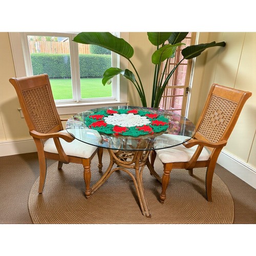 Vintage coastal rattan glass - coastal,