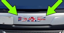 DAF XF  106 UNION JACK FLAG Front Cab sticker decal For 2018-23 truck