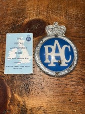 Vintage RAC Car Grill Badge, Plastic