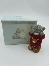 Me To You Blue Nose Tatty Teddy Christmas  Figurine Decoration - Keeping Cosy