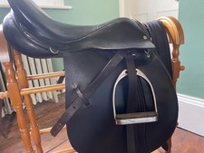 GP Leather Saddle, Black, used. Made in Walsall, Spring Tree, Flexible Points