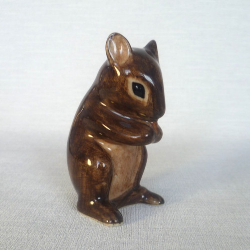Quail ceramics brown mouse - ceramics,