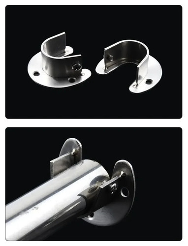 2pcs stainless steel flange - stainless,